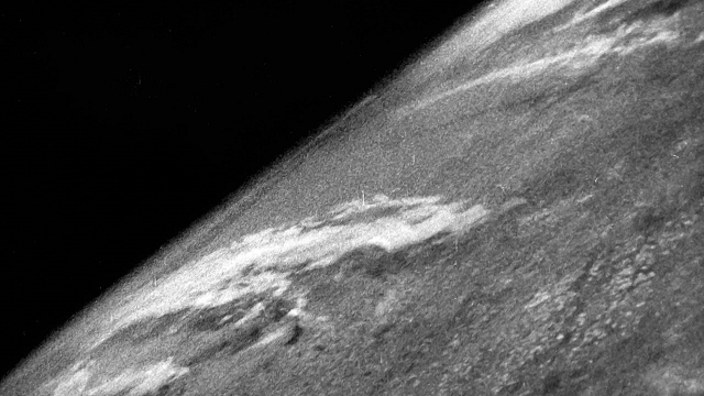 The first photo of Earth from space