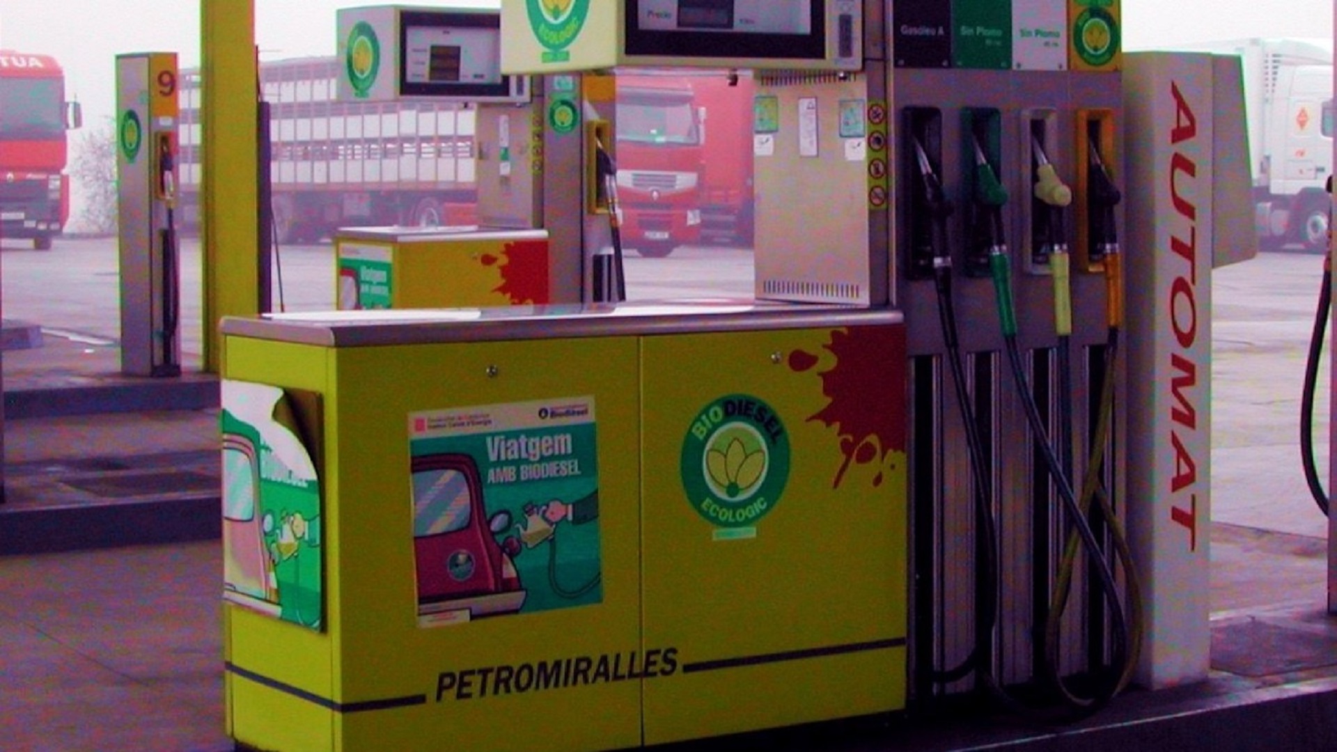 Diesel pump at petrol station